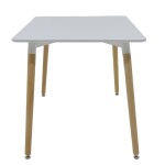Τραπέζι Natali pakoworld MDF λευκό-πόδια φυσικό 120x80x76εκ Τραπέζι Natali pakoworld MDF λευκό-πόδια φυσικό 120x80x76εκ