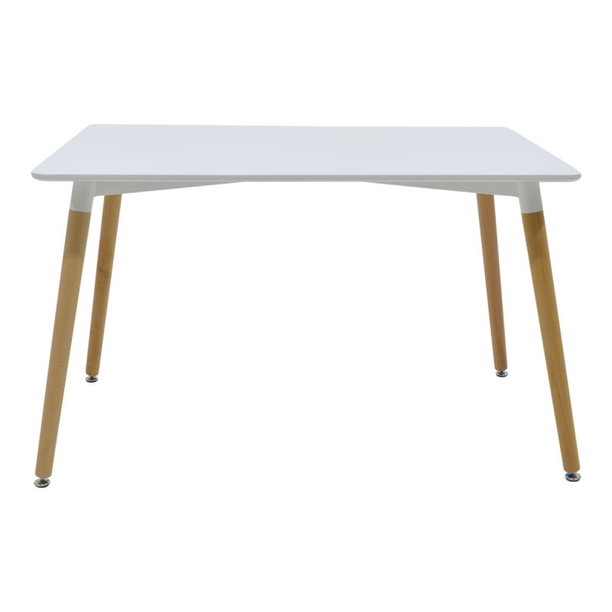 Τραπέζι Natali pakoworld MDF λευκό-πόδια φυσικό 120x80x76εκ Τραπέζι Natali pakoworld MDF λευκό-πόδια φυσικό 120x80x76εκ