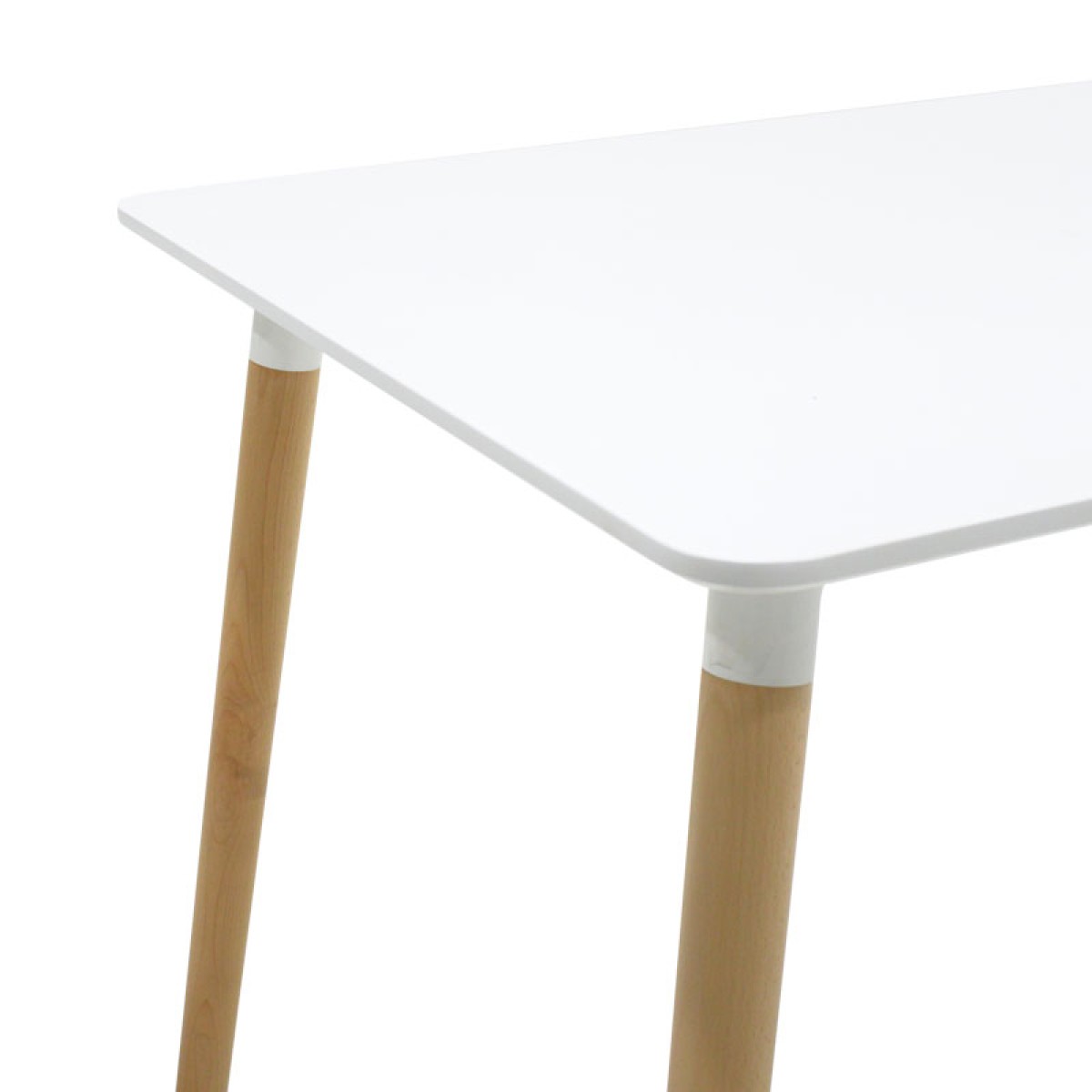 Τραπέζι Natali pakoworld MDF λευκό-πόδια φυσικό 120x80x76εκ Τραπέζι Natali pakoworld MDF λευκό-πόδια φυσικό 120x80x76εκ