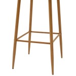 Σκαμπό μπαρ Aurora pakoworld pp λευκό-φυσικό πόδι 42x49x109εκ Σκαμπό μπαρ Aurora pakoworld pp λευκό-φυσικό πόδι 42x49x109εκ