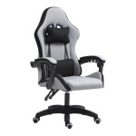 Καρέκλα γραφείου gaming Gline pakoworld μαύρο-γκρι ύφασμα μαύρο pp 60x59x118εκ Καρέκλα γραφείου gaming Gline pakoworld μαύρο-γκρι ύφασμα μαύρο pp 60x59x118εκ