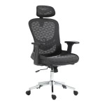 Καρέκλα γραφείου εργασίας Mergi pakoworld μαύρο mesh 62x63x120εκ Καρέκλα γραφείου εργασίας Mergi pakoworld μαύρο mesh 62x63x120εκ