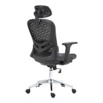 Καρέκλα γραφείου εργασίας Mergi pakoworld μαύρο mesh 62x63x120εκ Καρέκλα γραφείου εργασίας Mergi pakoworld μαύρο mesh 62x63x120εκ
