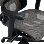 Καρέκλα γραφείου εργασίας ErgoFlow pakoworld μαύρο-γκρι 73x64x112-135εκ