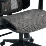 Καρέκλα γραφείου εργασίας ErgoFlow pakoworld μαύρο-γκρι 73x64x112-135εκ