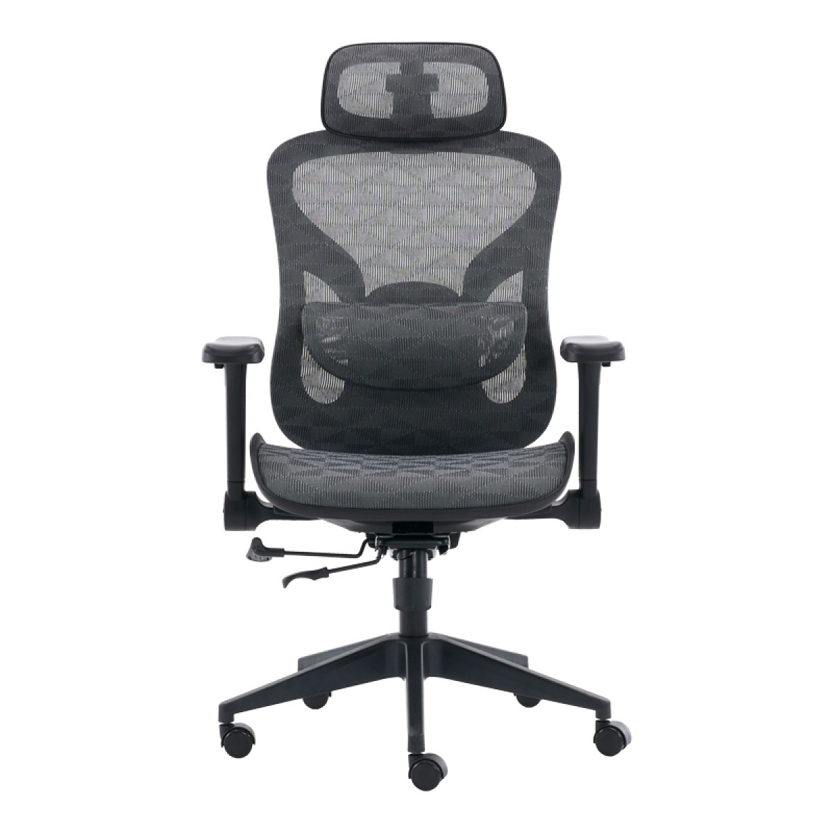 Καρέκλα γραφείου εργασίας Mesgo pakoworld μαύρο-γκρι 68x67-72x110-136εκ