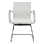 Καρέκλα γραφείου επισκέπτη Valter pakoworld λευκό pu 55.5x48x88εκ Καρέκλα γραφείου επισκέπτη Valter pakoworld λευκό pu 55.5x48x88εκ