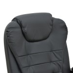 Καρέκλα γραφείου διευθυντή με υποπόδιο και μηχανισμό massage Volter pakoworld pu μαύρο 62x70x110εκ