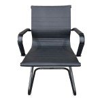 Καρέκλα γραφείου επισκέπτη Valter pakoworld pu μαύρο 55.5x48x88εκ