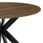 Τραπέζι Jeston pakoworld MDF καρυδί-πόδι μαύρο μέταλλο Φ120x75εκ Τραπέζι Jeston pakoworld MDF καρυδί-πόδι μαύρο μέταλλο Φ120x75εκ
