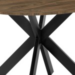 Τραπέζι Jeston pakoworld MDF καρυδί-πόδι μαύρο μέταλλο Φ120x75εκ Τραπέζι Jeston pakoworld MDF καρυδί-πόδι μαύρο μέταλλο Φ120x75εκ