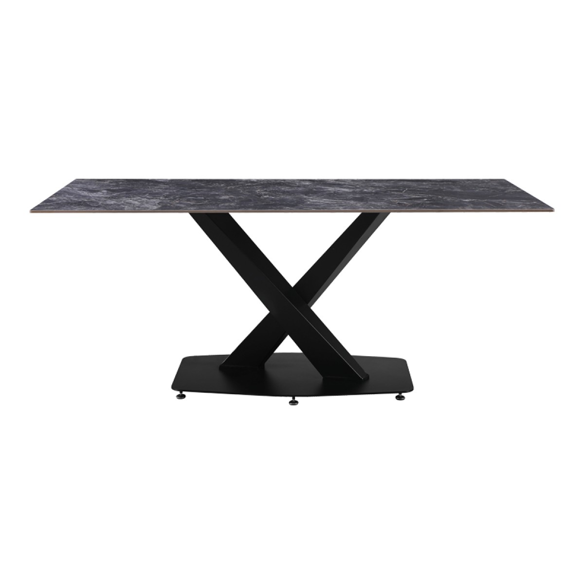 Τραπέζι Tafel pakoworld Sintered stone μαύρο με μεταλλικά πόδια σε μαύρη απόχρωση 180x90x76εκ Τραπέζι Tafel pakoworld Sintered stone μαύρο με μεταλλικά πόδια σε μαύρη απόχρωση 180x90x76εκ