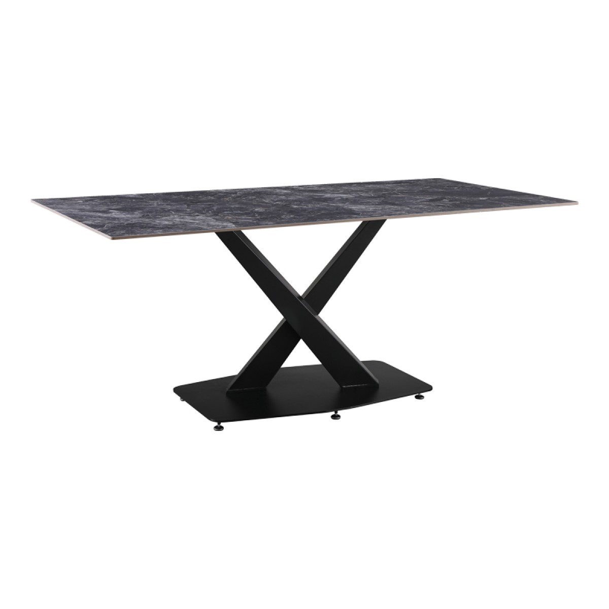 Τραπέζι Tafel pakoworld Sintered stone μαύρο με μεταλλικά πόδια σε μαύρη απόχρωση 180x90x76εκ Τραπέζι Tafel pakoworld Sintered stone μαύρο με μεταλλικά πόδια σε μαύρη απόχρωση 180x90x76εκ