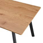 Τραπέζι Toafel pakoworld MDF σε φυσική απόχρωση με μαύρα μεταλλικά πόδια 120x80x75εκ Τραπέζι Toafel pakoworld MDF σε φυσική απόχρωση με μαύρα μεταλλικά πόδια 120x80x75εκ