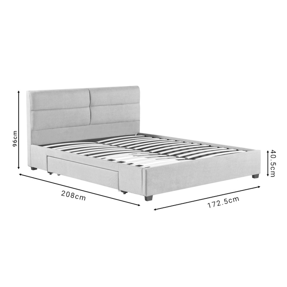 Κρεβάτι διπλό Anay pakoworld με συρτάρι ύφασμα μπεζ 160x200εκ Κρεβάτι διπλό Anay pakoworld με συρτάρι ύφασμα μπεζ 160x200εκ