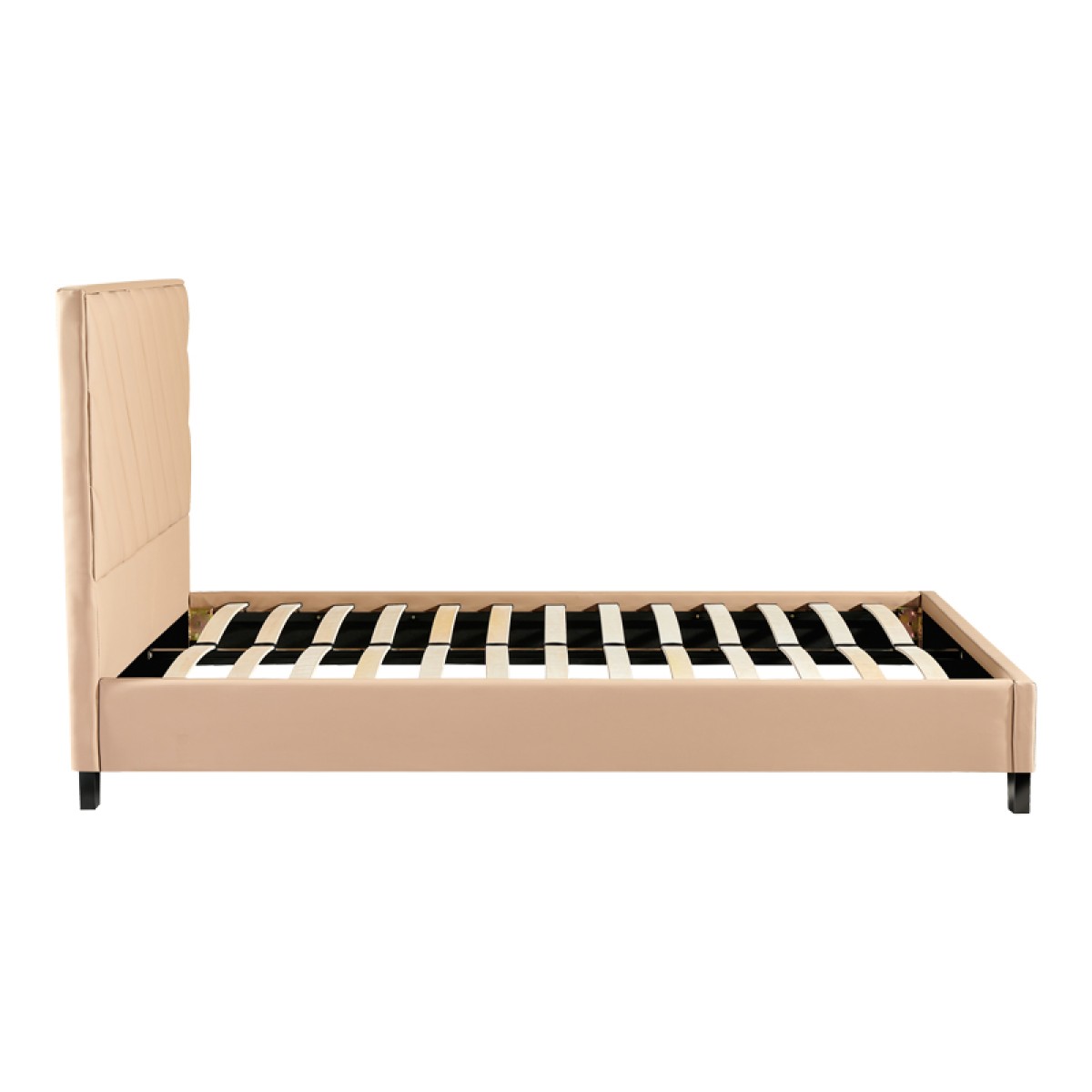 Κρεβάτι διπλό Franky pakoworld pu μπεζ 160x200εκ Κρεβάτι διπλό Franky pakoworld pu μπεζ 160x200εκ
