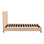 Κρεβάτι διπλό Franky pakoworld pu μπεζ 160x200εκ Κρεβάτι διπλό Franky pakoworld pu μπεζ 160x200εκ