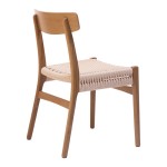 Καρέκλα Safal pakoworld oak δρυς ξύλο-έδρα εκρού σχοινί 51x50x78εκ Καρέκλα Safal pakoworld oak δρυς ξύλο-έδρα εκρού σχοινί 51x50x78εκ