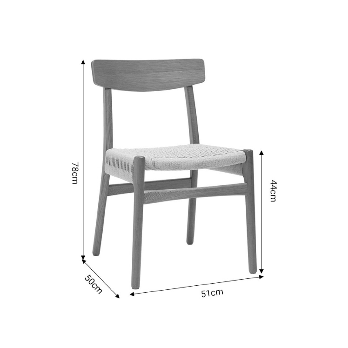 Καρέκλα Safal pakoworld oak δρυς ξύλο-έδρα εκρού σχοινί 51x50x78εκ Καρέκλα Safal pakoworld oak δρυς ξύλο-έδρα εκρού σχοινί 51x50x78εκ