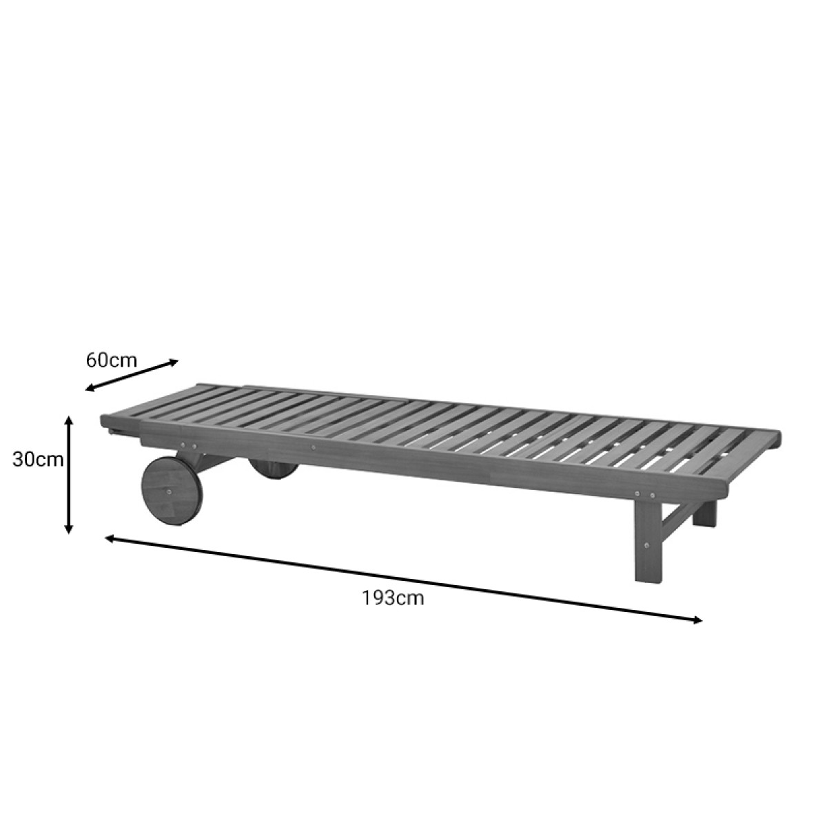 Ξαπλώστρα Weylar pakoworld ξύλο ακακίας φυσικό 60x193x30εκ Ξαπλώστρα Weylar pakoworld ξύλο ακακίας φυσικό 60x193x30εκ
