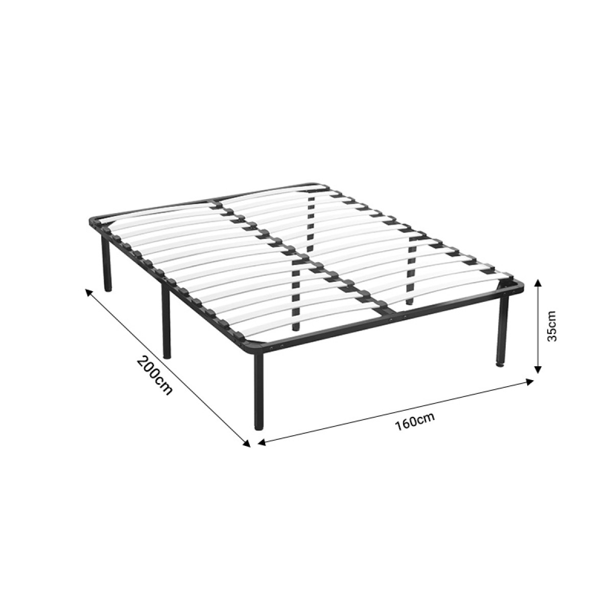 Σομιές μεταλλικός Quinnton pakoworld 160x200x35εκ Σομιές μεταλλικός Quinnton pakoworld 160x200x35εκ