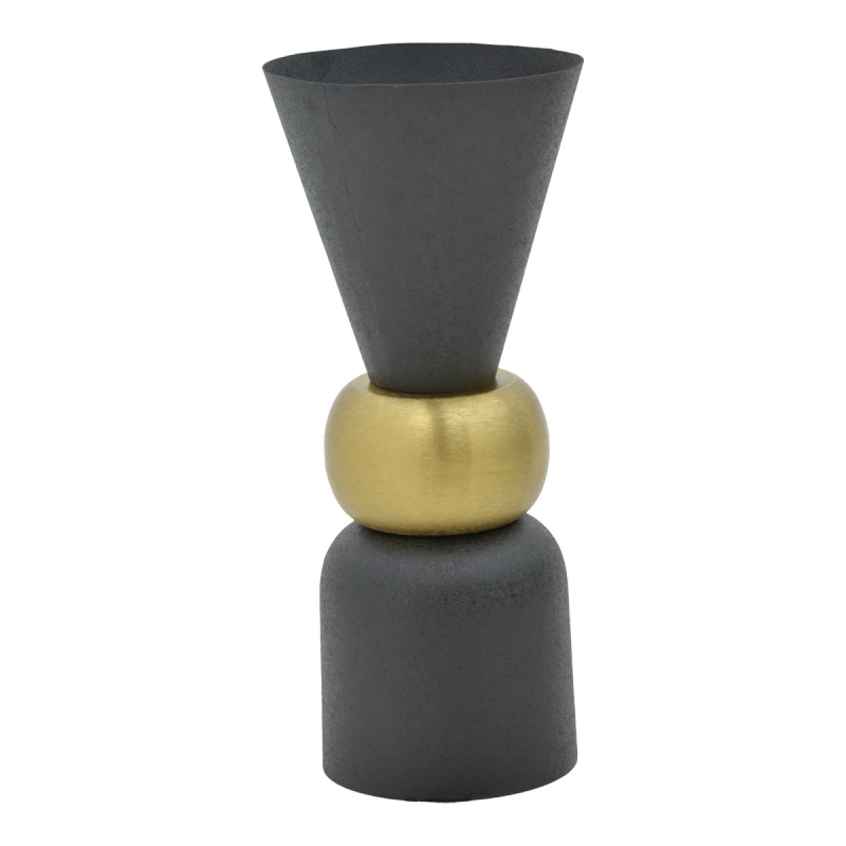 Βάζο Decorasie Inart μαύρο-χρυσό μέταλλο Φ28x65εκ Βάζο Decorasie Inart μαύρο-χρυσό μέταλλο Φ28x65εκ