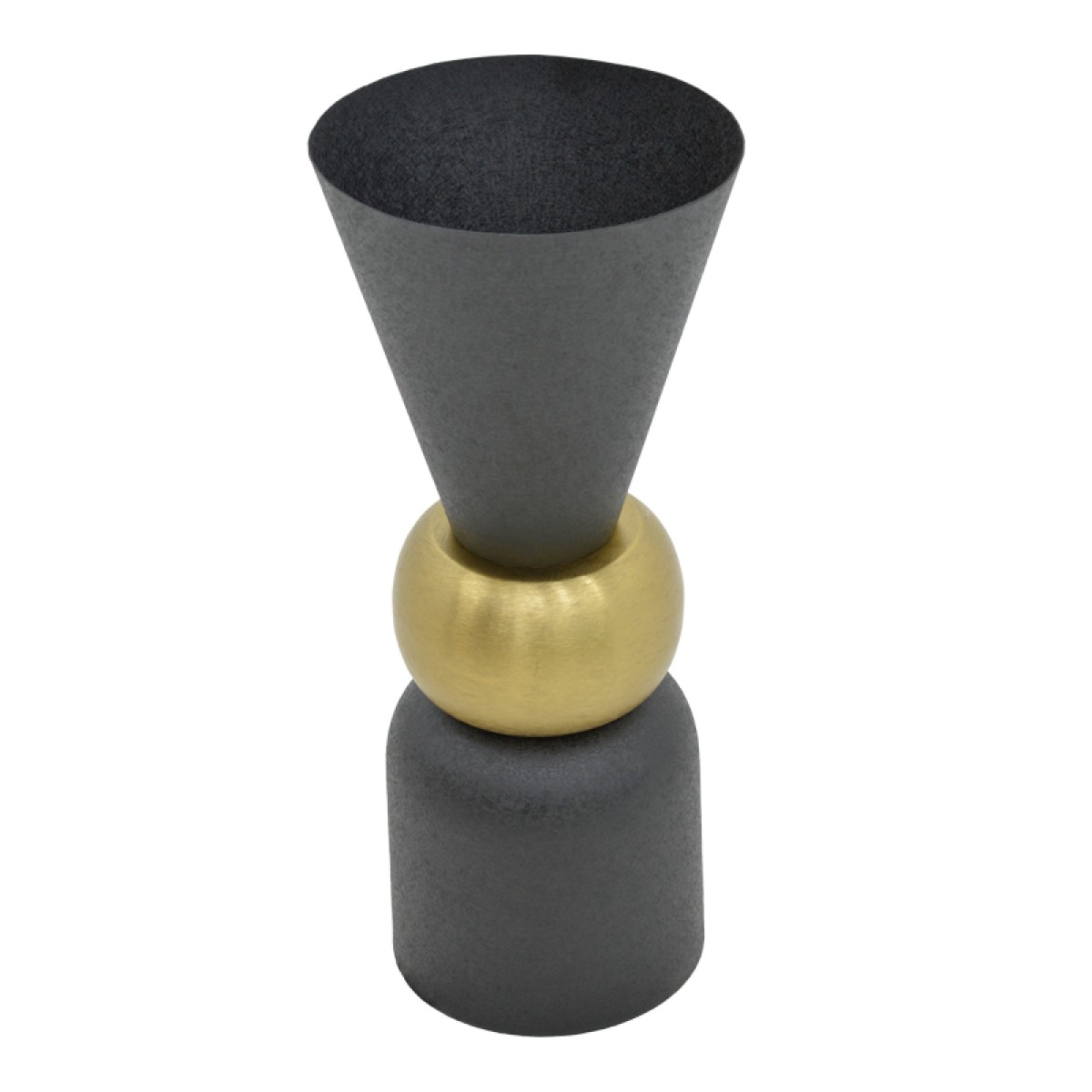 Βάζο Decorasie Inart μαύρο-χρυσό μέταλλο Φ28x65εκ Βάζο Decorasie Inart μαύρο-χρυσό μέταλλο Φ28x65εκ