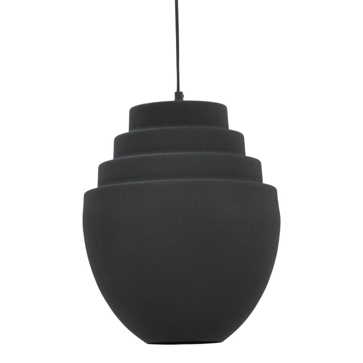Φωτιστικό οροφής Kelsy Inart E27 μαύρο μέταλλο Φ30x122εκ Φωτιστικό οροφής Kelsy Inart E27 μαύρο μέταλλο Φ30x122εκ