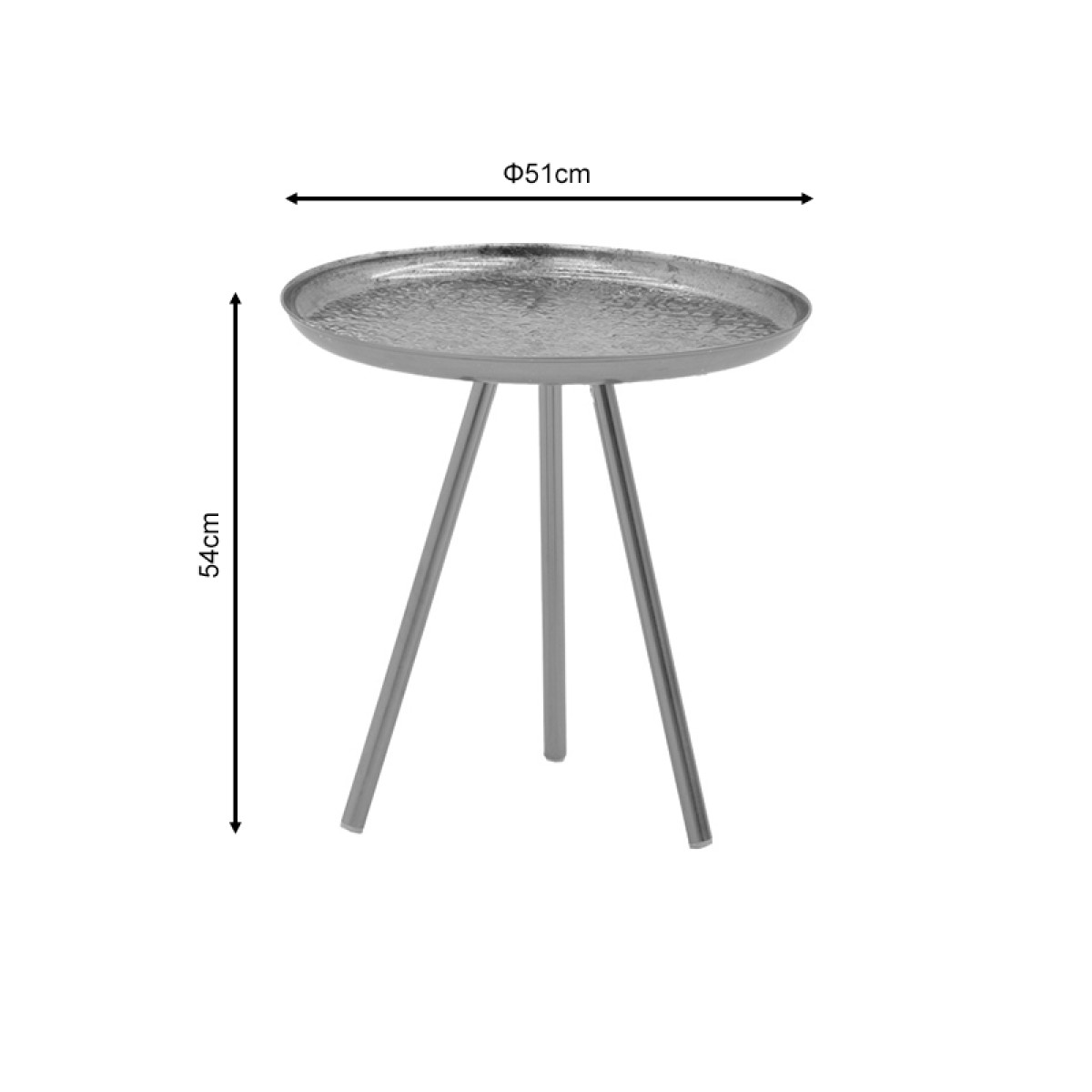 Βοηθητικό τραπέζι Jacksie Inart γκρι-χρυσό μέταλλο Φ41x43.5εκ Βοηθητικό τραπέζι Jacksie Inart γκρι-χρυσό μέταλλο Φ41x43.5εκ