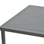 Τραπέζι Kliton pakoworld αλουμινίου ανθρακί 150x80x74εκ Τραπέζι Kliton pakoworld αλουμινίου ανθρακί 150x80x74εκ