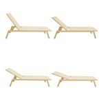 Ξαπλώστρα Boka pakoworld αλουμίνιο cappuccino- textilene σε σαμπανί 60x192x31εκ