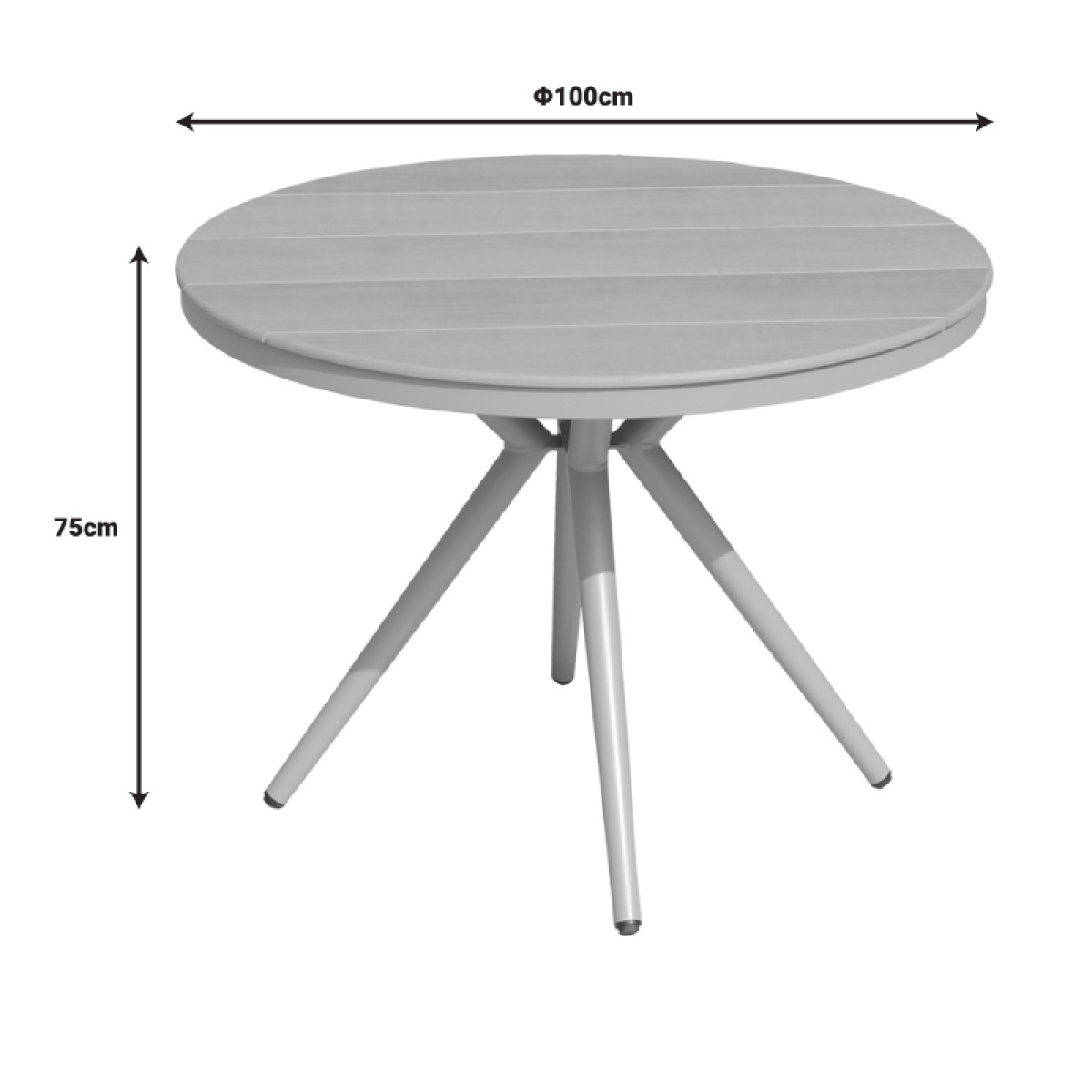Τραπέζι Hilly pakoworld plywood και αλουμίνιο σε σαμπανιζέ απόχρωση Φ100x75εκ Τραπέζι Hilly pakoworld plywood και αλουμίνιο σε σαμπανιζέ απόχρωση Φ100x75εκ