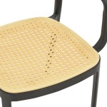 Πολυθρόνα Westley pakoworld pp φυσικό-μαύρο 58x47x81εκ Πολυθρόνα Westley pakoworld pp φυσικό-μαύρο 58x47x81εκ