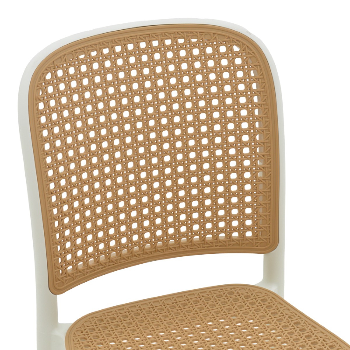 Καρέκλα Nereus pakoworld pp φυσικό-λευκό 45x43x84εκ Καρέκλα Nereus pakoworld pp φυσικό-λευκό 45x43x84εκ