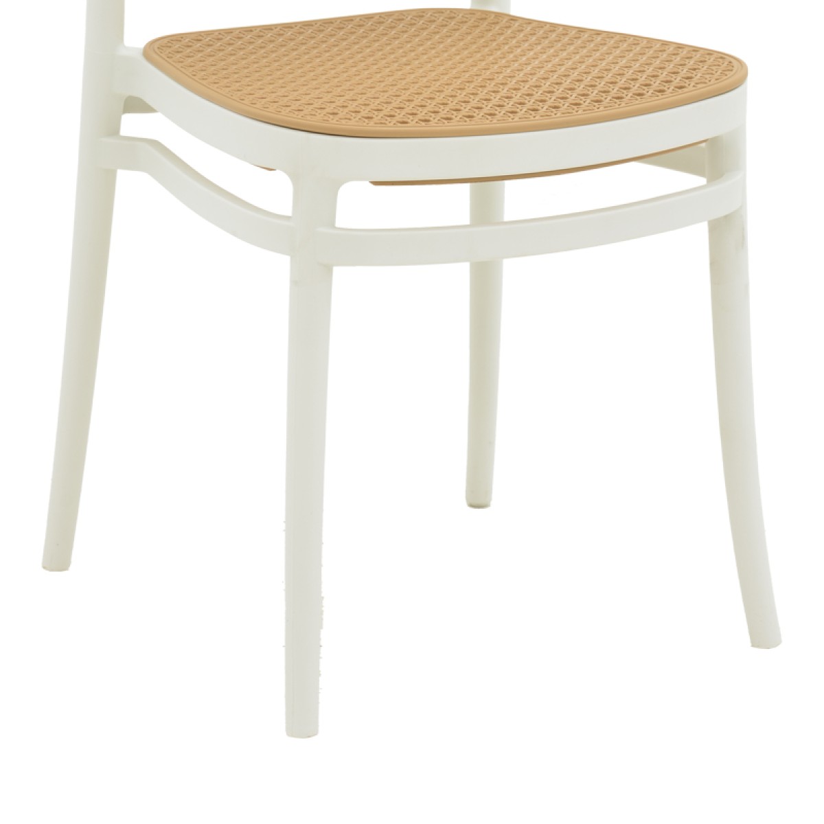 Καρέκλα Nereus pakoworld pp φυσικό-λευκό 45x43x84εκ Καρέκλα Nereus pakoworld pp φυσικό-λευκό 45x43x84εκ