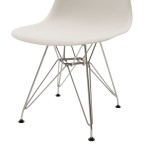 Καρέκλα Adelle pakoworld PP λευκό-inox πόδι 46x55x81εκ Καρέκλα Adelle pakoworld PP λευκό-inox πόδι 46x55x81εκ