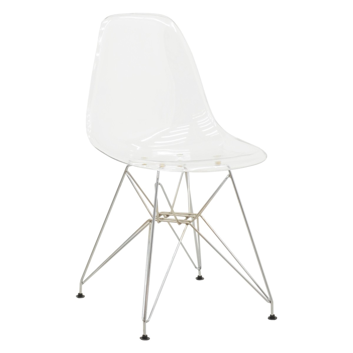 Καρέκλα Adelle pakoworld PP διάφανο-inox πόδι 46x55x81εκ Καρέκλα Adelle pakoworld PP διάφανο-inox πόδι 46x55x81εκ