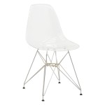 Καρέκλα Adelle pakoworld PP διάφανο-inox πόδι 46x55x81εκ Καρέκλα Adelle pakoworld PP διάφανο-inox πόδι 46x55x81εκ