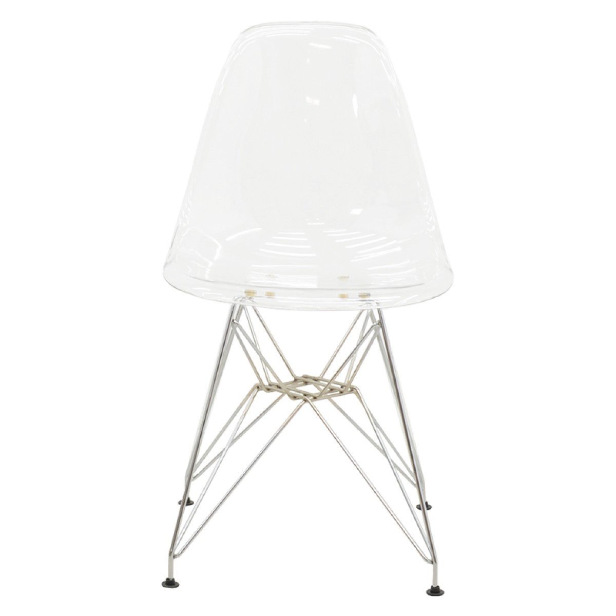 Καρέκλα Adelle pakoworld PP διάφανο-inox πόδι 46x55x81εκ Καρέκλα Adelle pakoworld PP διάφανο-inox πόδι 46x55x81εκ