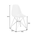 Καρέκλα Adelle pakoworld PP διάφανο-inox πόδι 46x55x81εκ Καρέκλα Adelle pakoworld PP διάφανο-inox πόδι 46x55x81εκ