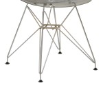 Καρέκλα Adelle pakoworld PP διάφανο γκρι-inox πόδι 46x55x81εκ Καρέκλα Adelle pakoworld PP διάφανο γκρι-inox πόδι 46x55x81εκ
