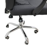 Καρέκλα γραφείου διευθυντή Glorin pakoworld μαύρο pu 60x68x128εκ Καρέκλα γραφείου διευθυντή Glorin pakoworld μαύρο pu 60x68x128εκ