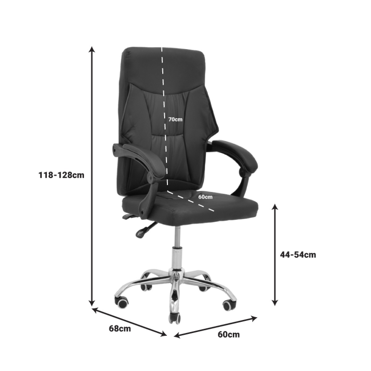 Καρέκλα γραφείου διευθυντή Glorin pakoworld μπεζ pu 60x68x128εκ Καρέκλα γραφείου διευθυντή Glorin pakoworld μπεζ pu 60x68x128εκ