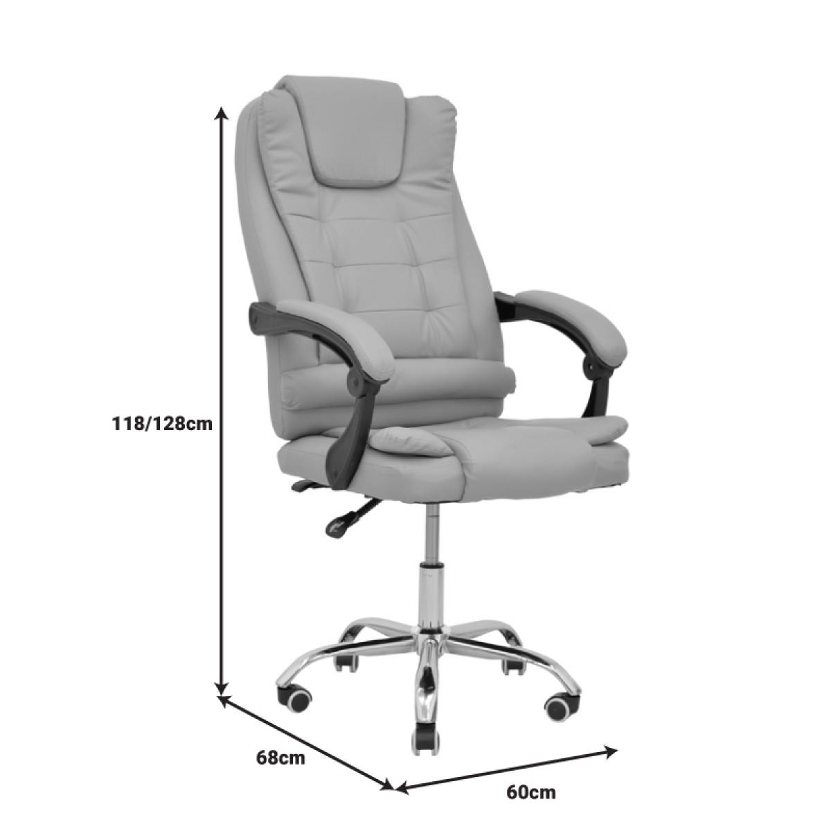 Καρέκλα γραφείου διευθυντή Toronsi pakoworld μπεζ pu 60x68x128εκ Καρέκλα γραφείου διευθυντή Toronsi pakoworld μπεζ pu 60x68x128εκ