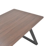 Τραπέζι Winor pakoworld καρυδί mdf-πόδι μαύρο μεταλλικό 160x90x75εκ Τραπέζι Winor pakoworld καρυδί mdf-πόδι μαύρο μεταλλικό 160x90x75εκ