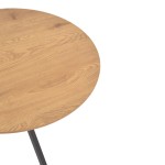 Τραπέζι Xuson pakoworld φυσικό mdf-πόδι μαύρο μέταλλο Φ80x75εκ Τραπέζι Xuson pakoworld φυσικό mdf-πόδι μαύρο μέταλλο Φ80x75εκ