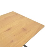Τραπέζι Nerelis pakoworld φυσικό mdf και πόδι μαύρο μέταλλο 160x90x75εκ Τραπέζι Nerelis pakoworld φυσικό mdf και πόδι μαύρο μέταλλο 160x90x75εκ