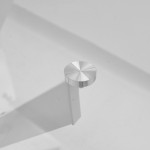 Τραπέζι Antoro pakoworld γυαλί και μεταλλικά πόδια σε λευκή απόχρωση Φ100x75εκ