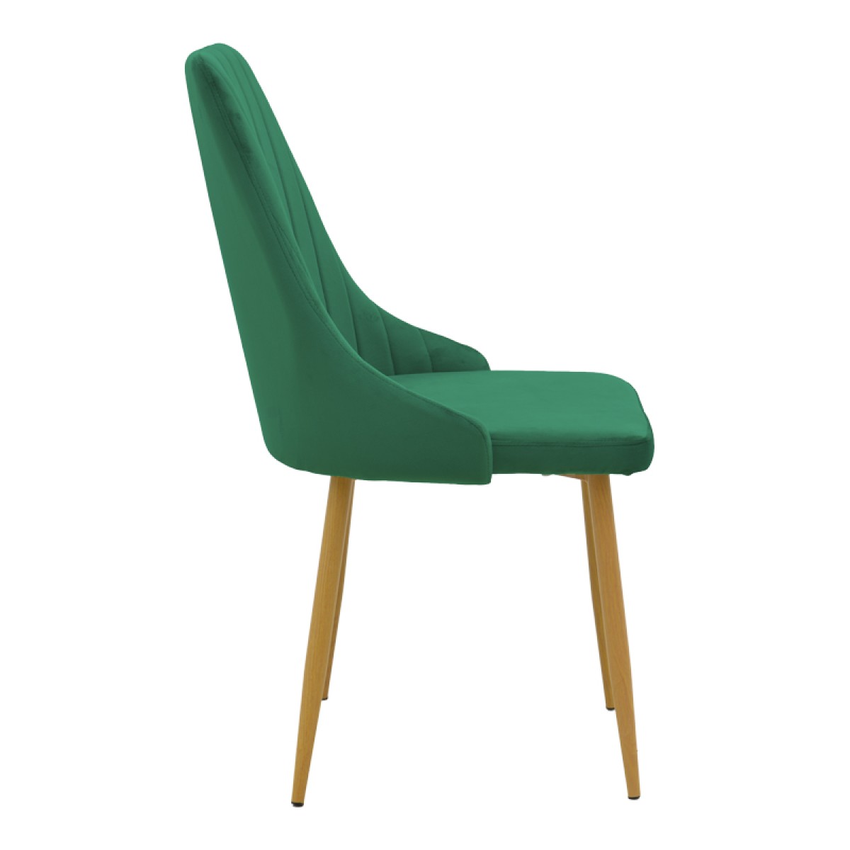 Καρέκλα Azori pakoworld κυπαρισσί βελούδο με μεταλλικό πόδι σε φυσική απόχρωση 49x55x85εκ