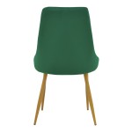 Καρέκλα Azori pakoworld κυπαρισσί βελούδο με μεταλλικό πόδι σε φυσική απόχρωση 49x55x85εκ